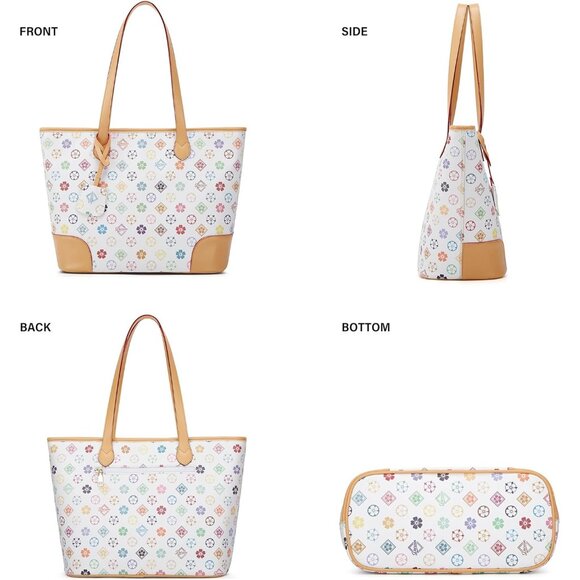 Elegant 3pcs PU Leather Tote and Hobo Bag Set for Modern Women - Tricolor - Picture 3 of 6